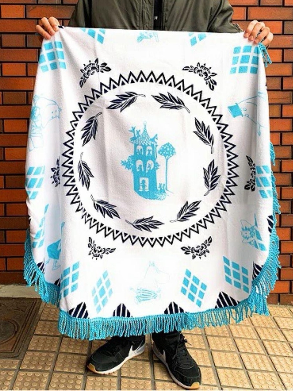RARE Authentic Moomin Circle Towel Rug – Japan / Taito Game Center Exclusive
